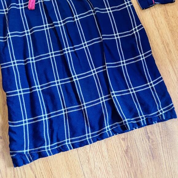Lali Navy And White Plaid Pink Tassel Dress - Picture 5 of 11